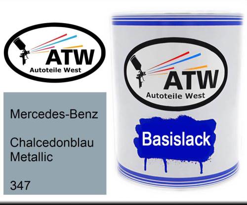 Mercedes-Benz, Chalcedonblau Metallic, 347: 1L Lackdose, von ATW Autoteile West.